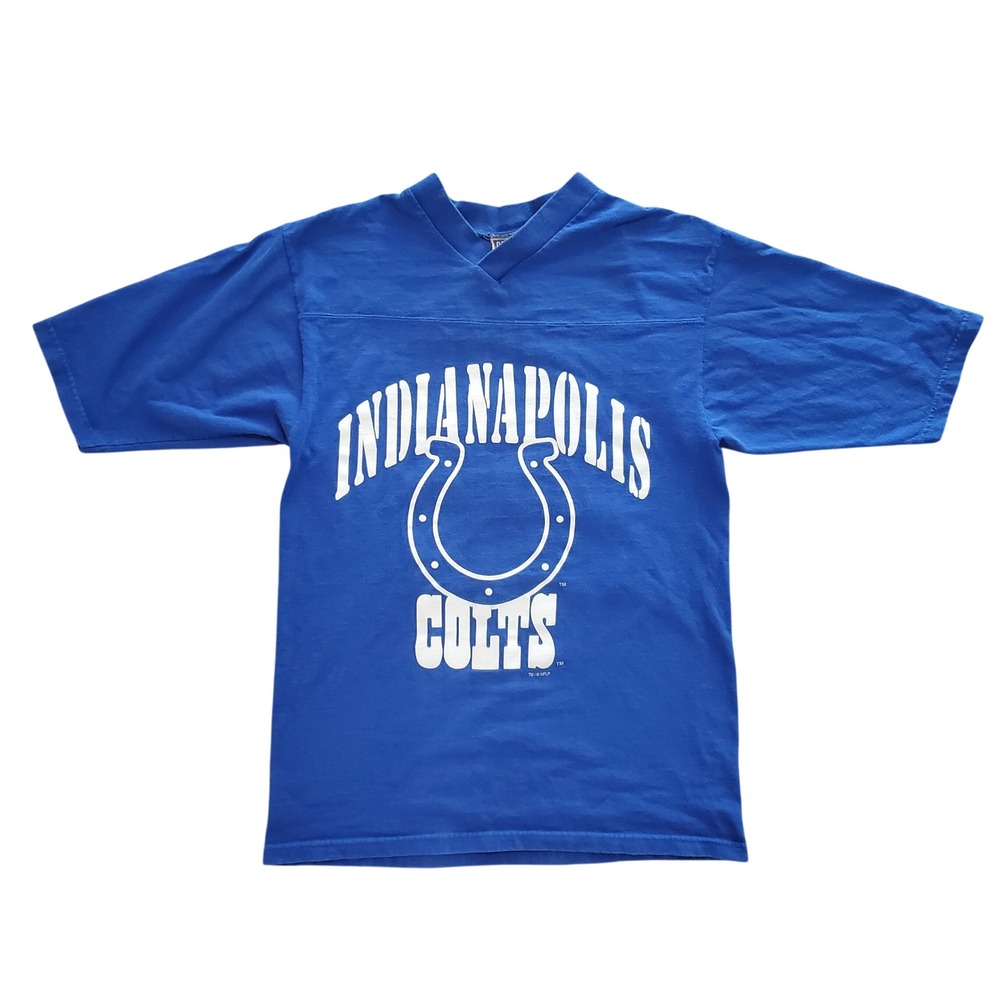 Vintage 1998 Peyton Manning Indianapolis Colts Sport Attack Shirt Blue Mens M